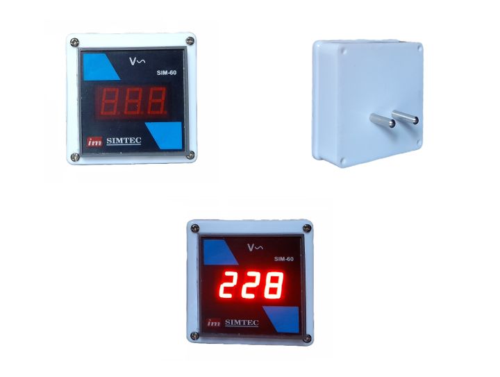Digital AC Volt Meter with 2 Pin Plug