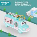 Music Xylophone Bus Toys Instrument Knocking Piano Lovely Beads Blocks Shape Sorting Learning Educational Baby Toys For Children. 