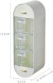 Wall-Mounted Spice Organizer,5-Layer Clear Acrylic Spice Shelf Storage Holder,Punch-Free Wall Mounted Spice Box Non-Punching Seasoning Rack Organizer. 