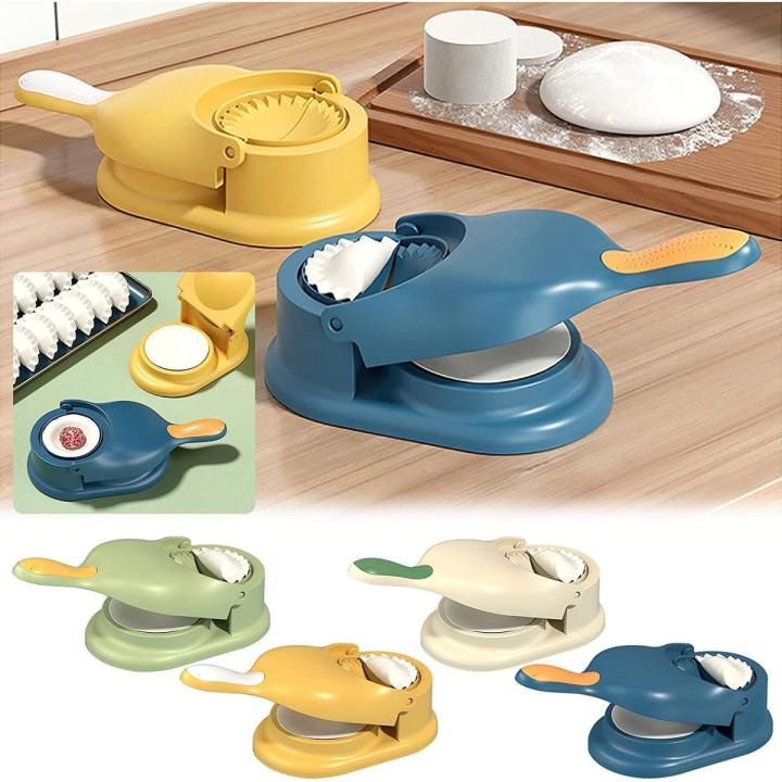 GlobalStar 2 in 1 Dumpling Maker Gujiya, Samosa Maker, Momos Maker Machine, Dumpling Mould for Gujiya Ghughra Making Kitchen Dumpling Puri Maker