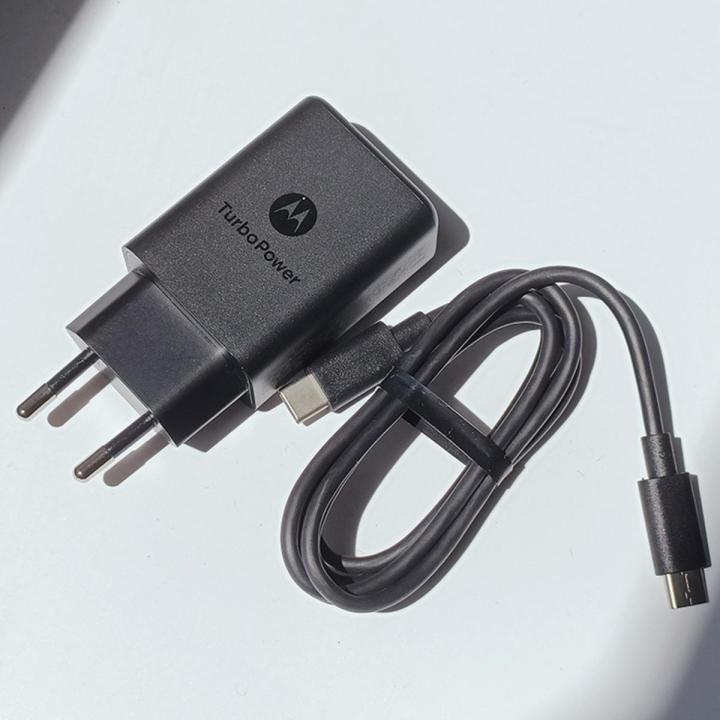 Motorola 27W Fast Charger - Turbo Power Adapter with Type-C Cable