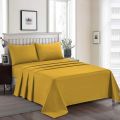 Apricot 100% High Quality Fine Soft Rich Cotton 3PCS Flat Bedsheet In Dyed Colors King Size. 
