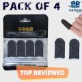 PUBG Mobile Thumb Gloves Gaming Finger Sleeves Pack of 4 | Anti-Sweat Grip. 