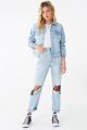 HERE And NOW Women Solid Denim Jacket. 