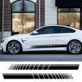 2pcs Car Side Skirt Sticker Long Stripe Auto Vinyl Film Wrap Sticker Tuning Universal Waterproof Self-adhesive Removable Sports Sticker Decal Decoration car sticker Car accessories decoration Car Stickers Sports Styling Auto Racing Decoration Accessories. 