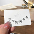3Pairs Women's Stud Earrings Set Heart Earrings Simple Cute Korean Small Studs For Women Girls Party  Gifts. 
