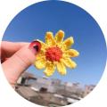 DIY Daisy Crochet Knitting Flowers Handmade Knitting Flower Corsage Hairpin Pin Brooch Accessories Decorate Applique. 