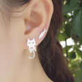 1 Pair Ear Studs Fish Shape Exquisite Jewelry All Match Lightweight Cute Stud Earrings for Dating. 