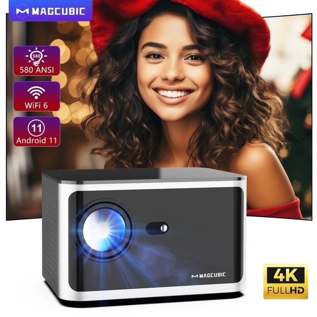 Magcubic 580ANSI Projector Android11 4K 1920*1080P Wifi6 Voice Control ...