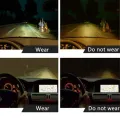 Wiley X Night Vision Glasses - HD Anti Glare Night Vision Driving Glasses - Car Driving Glasses Night Vision Glasses Protective Gears Sunglasses - Night Vision Drivers Goggles - Yellow. 