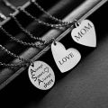 Customized Name Letter Words Heart Necklaces Custom Jewelry Gold Color Chain Necklace For Couple Men Women Lovers Girls Boy Gift. 