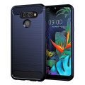 lthmy for LG K50 Case Carbon Fiber TPU Soft Silicone Back Cover Armor Phone Case Casing. 