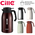 Imported Cille Penguin 1500ml / 2000ml Stainless Steel Insulated Double Wall Thermos Teapot with Handle | Double Wall Vacuum Insulated Thermos for Tea Coffee and Hot Water for Long Time. 