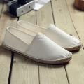 IELGY Flat shoes men's Loafers straw woven hemp rope breathable sweat-absorbing hemp canvas Slip-Ons & Loafers. 