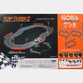 Electric Slot Racing Track Cars Electric Car Racing Rail Track Car Toys Electric High-Speed Slot Car Race Car Track Sets Scale Slot Cars and 2 Hand Controllers with Headlights and Dual Racing, Electric race track 2 cars 2x remote control. 