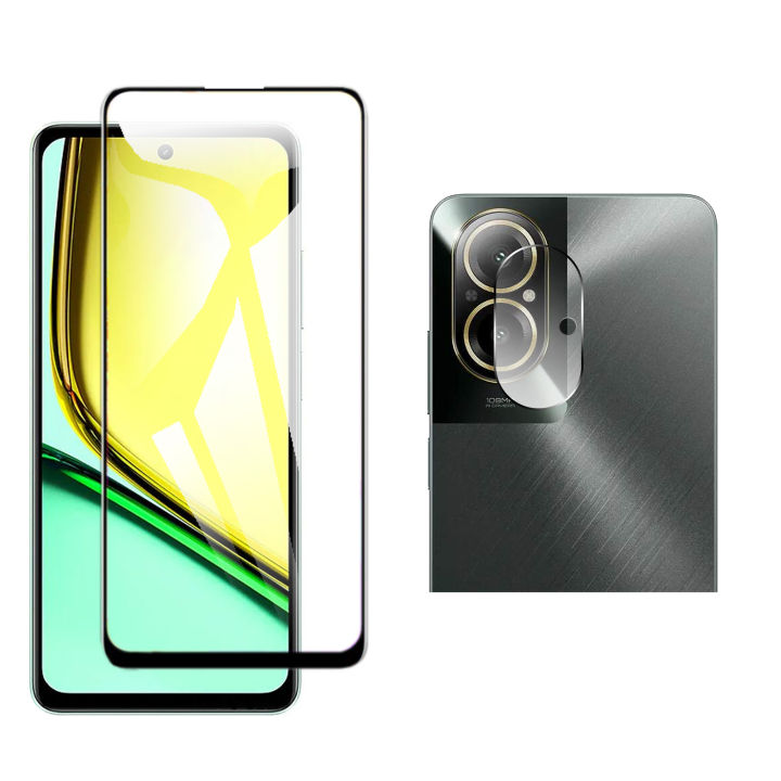 Realme C67 Glass Protector 5D-10D-11D-21D-9D Glass Full Coverage + Back Rear Camera Protector 9H Gorilla Flexible Protection For Realme C67