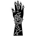 Large Henna Stencils Hand Mehndi Art Template India Lace Body Temporary Tattoo. 