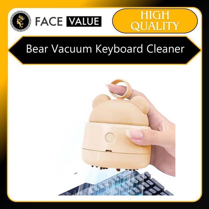 Face%20Value%20Mini%20Desktop%20Vacuum%20Cleaner%20with%20USB%20Charging,%20Cleaning%20Brush,%20Bear%20Head%20Ring%20for%20Easy%20Grip,%20360%C2%B0%20Swivel%20Portable%20Vacuum%20Cleaner%20for%20Keyboards%20Office%20Desks%20and%20Other%20Dusty%20Debris%20-%20Image%202