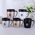 Coffee Mug with Spoon and Lid, Stainless Steel Insulated Coffee Mug Water Cup with Spoon and Lid for Office Travel Kitchen Gadgets Insulated Coffee Mug. 