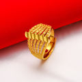 【Solo Yolo】Imitation Gold Vietnam Placer Gold Ring Open Gold Ring Female Gold Plated Women's Ring. 