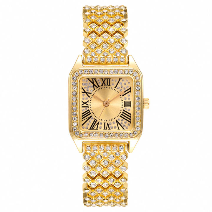 LooKeo%20mall%20New%20Arrival%20Elegant%20Diamond%20Watch%20with%20Full%20Rhinestone,%20Square%20Shape%20Quartz%20Wristwatch%20for%20Ladies,%20Unique%20Personality%20Fashionable%20Watch%20with%20Roman%20Letters%20-%20Image%203