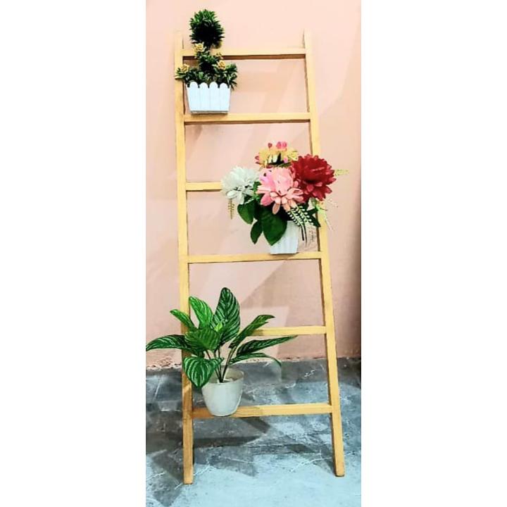 Plant stand ladder style Kail wood by HDE
