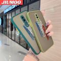 JIUMOO For OPPO Reno Z Case Fashion Tide Brand Frosted Transparent Back Cover Lens Camera Protect Phone Case Edge Full Cover Casing Hard Cases. 