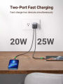 UGREEN 90572 Nexode 45W USB C GAN 2 Ports Wall Charger - Fast Charging for iPhone, Samsung, and More. 