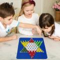 Nebula Supreme Interactive Chinese Checker Traditional Chinese Checkers Game Set Fun Family Night Board Game with Rubber Chessboard 30 Pieces Interactive Strategy Game for Kids Adults 4 Players Multiplayer Checkers. 