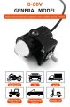 (2pcs) New Mini Fog Light  for All Motorcycle, Cars, Jeep(2pcs) (Free Button) Dual Function White-Yellow Lens Projectors Auxiliary Light 20w. 
