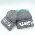 KPOP LISA LALISA Knitted Collection Wool Hat Fashion Embroidery Couple Hat Letter Beanie Cap. 