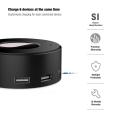 Jelly Comb 6-Port USB Charger Desktop Charger Charging Station with Smart Identification Technology, Black. 