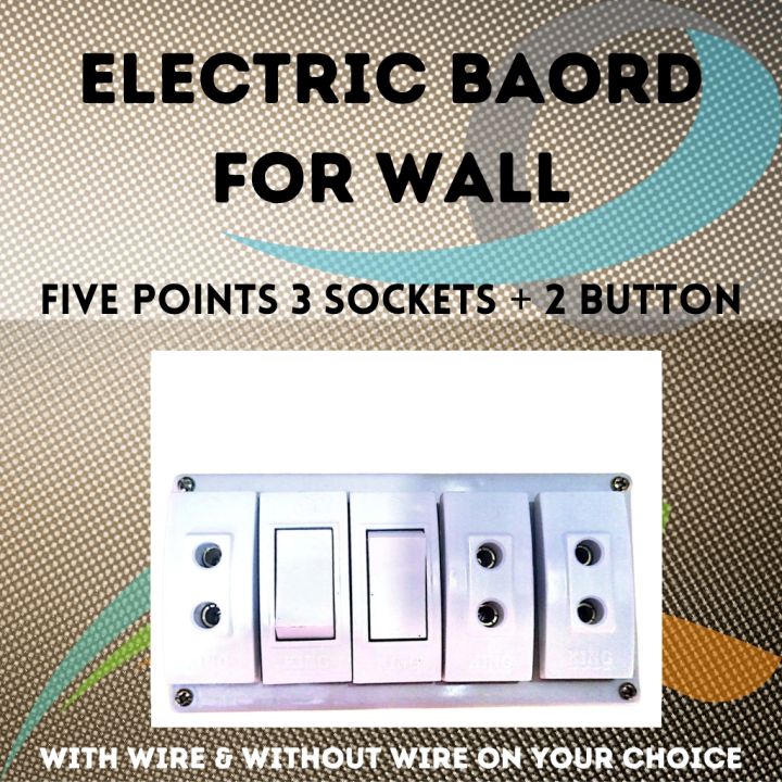 Electric%20Extension%20Board%20Wall%20Electric%20Board%20High%20Quality%20PVC%20Box%20&%20Fibar%20Sheet%20Piano%20Switch%20Sockets%20(5%20Points)%20-%20Image%203