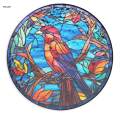 Stained Glass Window Hanging Panel Decor Colorful for Door Home Indoor. 