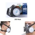 308 Dual Filter Dust-proof Respirator Reusable Half Face Dust Mask For Work Safety Carpenter Builder Polishing Daily Protection. 