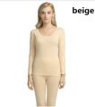 Women Ladies Girls Premium Full Body Suit Thermal Body Warmer Skin Tight Stretchable Innerwear Winter Warm Long Johns Trouser Pajama Full Sleeve Shirt Skin Color. 