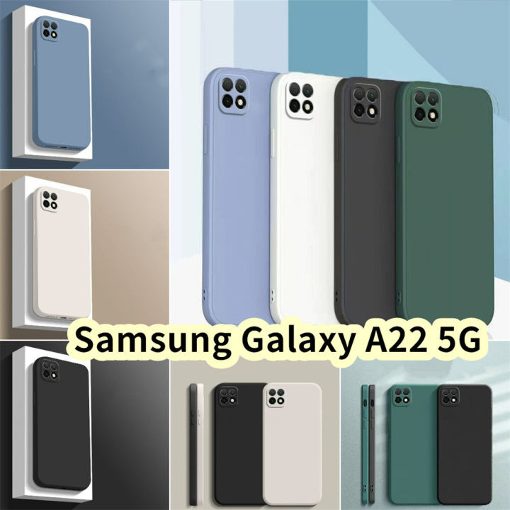 Original%20For%20Samsung%20Galaxy%20A22%205G%20Silicone%20Full%20Cover%20Case%20Solid%20Color%20Phone%20Case%20Cover%20-%20Image%203