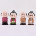 【Simple 3C】2Pcs Old Couple Grandparents Figurine Landscape Garden Decor. 