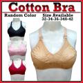 Non Padded Bra for Women with Chikan Embroidery Classic Cotton Bras for Women's with Adjustable Wide Straps. 