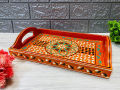Fine Hand Painted Truck Art Wooden Tea Serving Tray, Wood Serving Tray Tea Coffee Food Platter Home Decoration Serving Tray, Decorative Truck Art Rectangular Serving Tray with Handle 12 x 8 inches" - Royal Art. 