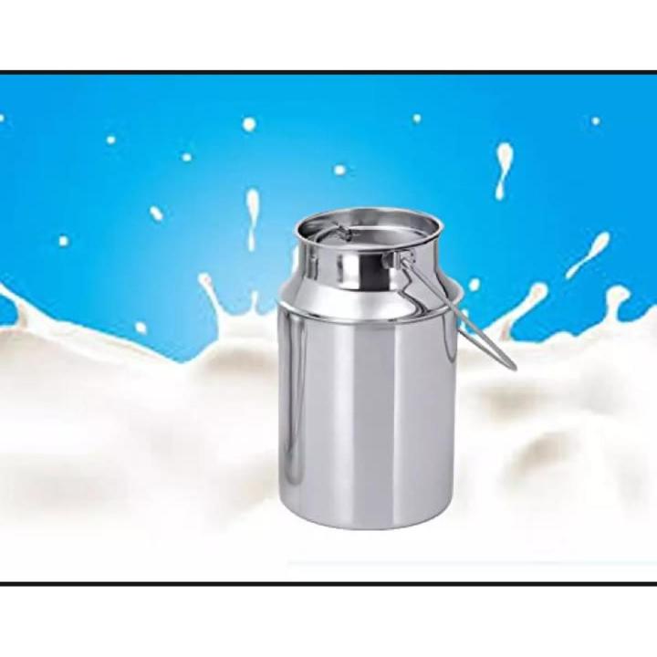 Milk and Oil Can Bucket and Canister Stainless Steel with Handle Ghee Canister Milk Can Milk Jar Milk Dol Random Sizes