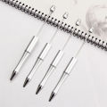 10Pcs/Lot Plastic Beadable Pen Bead Pens Ballpoint Pen Gift Ball Pen. 
