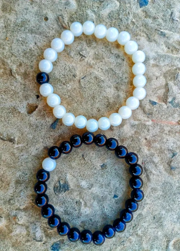 8MM CRYSTAL BEADS COUPLE BRACLET-UNIQUE BRACLET-BEADES BRACLET FOR