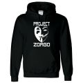 Black Printed Project Zorgo Mens Hoody Merch Gaming. 