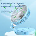 KIVEE Original FA12 Rechargeable Portable USB Fan Three Speed Adjustable Desktop Fan Wind Power Ultra Quiet Convenient Desktop Fan with Desk Lamp Rechargeable Cute Cooling Fan For Outdoor Home Office Keep Cool With Kivee. 