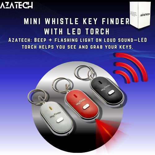 Mini Key Chain Beep Aza Tech Mini Whistle Anti Lost Key Finder Wireless Smart Flashing ...