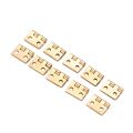 10Pcs Brass Plated Mini Hinge Small Decorative Jewelry Wooden Box Cabinet Door Hinges With Nails Dollhouse niture Acc. 