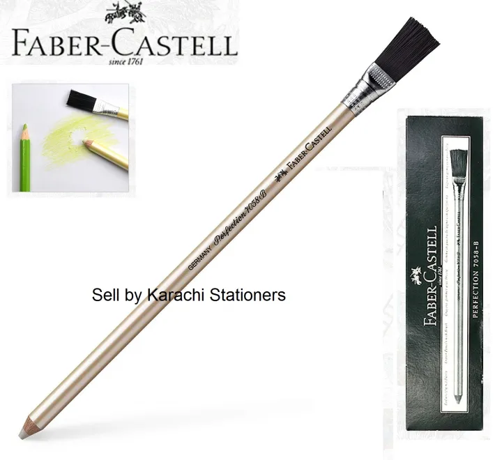 Faber Castell Eraser pencil Perfection 7058 B with brush tombow zero eraser (#185800)