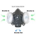 308 Dual Filter Dust-proof Respirator Reusable Half Face Dust Mask For Work Safety Carpenter Builder Polishing Daily Protection. 