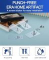 5 Pcs Adhesive Hooks, Detachable Self Adhesive Wall Screw Hooks, Punch-Free Wall-Mounted Screw Hook, Seamless Transparent No Nails Drill Waterproof Hooks for Bathroom, Kitchen, Home-Transparent. 